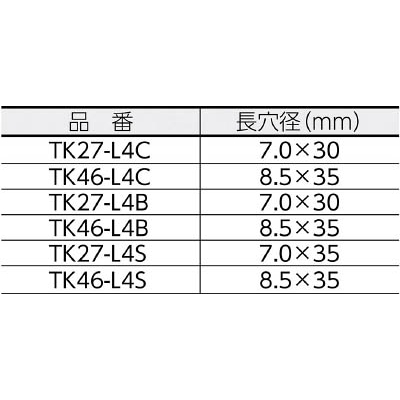 ■トラスコ中山(TRUSCO)　ジョイント金具２７型Ｌクローム寸法１００×２７穴数６  TK27-L4C TK27-L4C