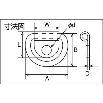 ■トラスコ中山(TRUSCO)　グランドフック　ステンレス製　Ａ型　２ｍｍ　２個入  TGF-A2 TGF-A2