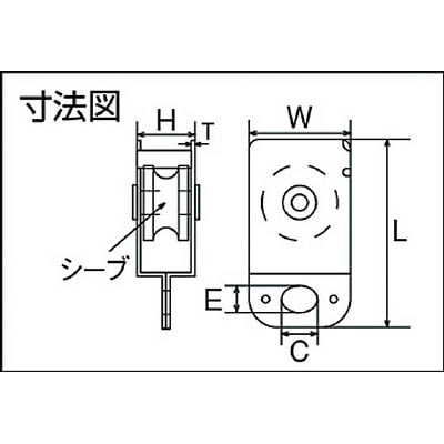 ■トラスコ中山(TRUSCO)　スライド滑車　ステンレス製　車径２０ｍｍ　１個入  TSC-20 TSC-20