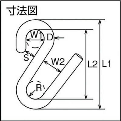 ■トラスコ中山(TRUSCO)　ペリカンＳフック　ステンレス製　５ｍｍ　１個入  TPS-5 TPS-5