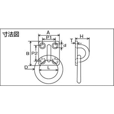 ■トラスコ中山(TRUSCO)　丸カンプレート　ステンレス製　５ｍｍ  TMP-5 TMP-5