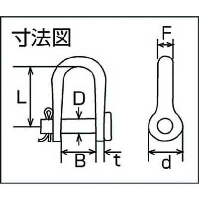 ■トラスコ中山(TRUSCO)　ワリピン式半丸シャックル　ステンレス製　６ｍｍ  THS-6W THS-6W