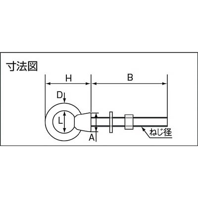 ■トラスコ中山(TRUSCO)　Ｋ型ロングアイボルト　ステンレス製　Ｍ８　６０ｍｍ  TLK-8M60 TLK-8M60