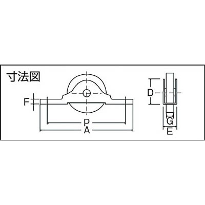 ■トラスコ中山(TRUSCO)　ジュラコン（Ｒ）　ベアリング戸車　平型　Φ３５  THS-10-35F  (35ﾋﾗ) THS-10-35F (35ﾋﾗ)