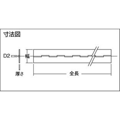 ■トラスコ中山(TRUSCO)　ユニクロ長蝶番　厚さ１．０ｍｍＸ幅２５ｍｍＸ全長１０００ｍｍ  THN-1025-1000  (1.0X25X1000) THN-1025-1000 (1.0X25X1000)