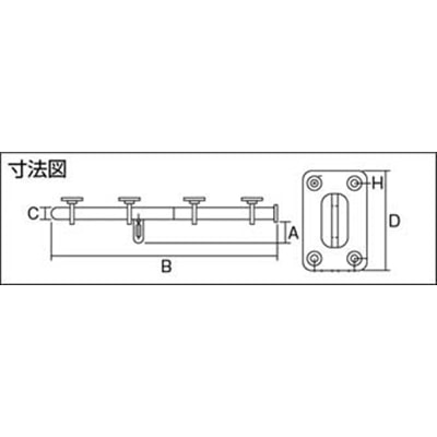 ■トラスコ中山(TRUSCO)　丸棒貫抜　木扉用・ステンレス製　３００ｍｍ  TKB-300S TKB-300S