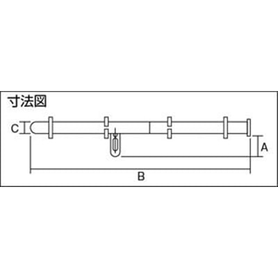 ■トラスコ中山(TRUSCO)　丸棒貫抜　溶接用・ステンレス製　４５０ｍｍ  TKY-450S TKY-450S