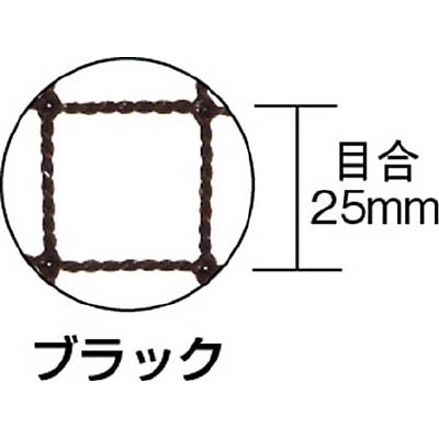 ■トラスコ中山(TRUSCO)　多目的ネット　目合２５ｍｍ　幅３．６ｍＸ長さ３．６ｍ　ブラック　TNS25-3636BK TNS25-3636BK