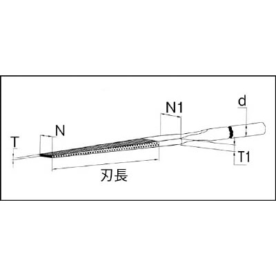 ■トラスコ中山(TRUSCO)　ダイヤモンドテーパーヤスリ　Ｗ２．２５ＸＴ０．５５　＃６００　TDHM2-600 TDHM2-600