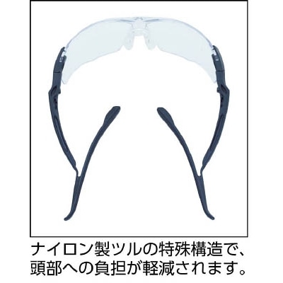 ■トラスコ中山(TRUSCO)　二眼型セーフティグラス　（フィットタイプ）　TSGER-BK TSGER-BK