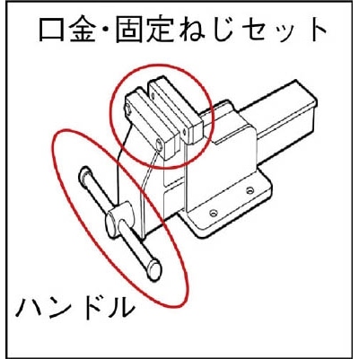■トラスコ中山(TRUSCO)　ステンレスバイス　ＴＳＵＢ１５０用　ハンドル　TSUB150HB TSUB150HB