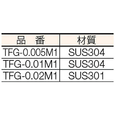 ■トラスコ中山(TRUSCO)　フィラーゲージ　０．００５ｍｍ厚　１２．７ｍｍＸ１ｍ　ステンレス製　TFG-0.005M1 TFG-0.005M1