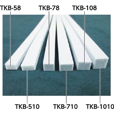 ■トラスコ中山(TRUSCO)　角バッカー　５ｍｍＸ８ｍｍＸ１ｍテープ付　１００本入　TKB-58T TKB-58T