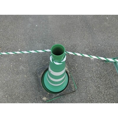 ■トラスコ中山(TRUSCO)　標識ロープ　７．５ｍｍ×２０ｍ　白・緑　R-920WGN R-920WGN