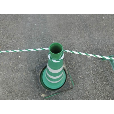 ■トラスコ中山(TRUSCO)　標識ロープ　３つ打　７．５ｍｍ×５０ｍ　白・緑　R-950WGN R-950WGN