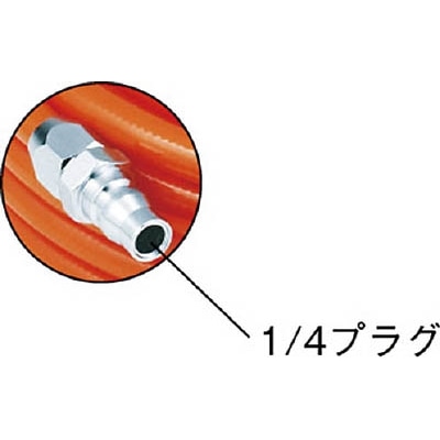 ■トラスコ中山(TRUSCO)　αウレタンブレードホース　７Ｘ１０ｍｍ　１０ｍ　カップリング付　TUH-10 TUH-10