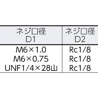 ■トラスコ中山(TRUSCO)　異径ニップル　Ｍ６Ｘ１．０　ＲＣ１／８　３個入　TGN-NP1 TGN-NP1