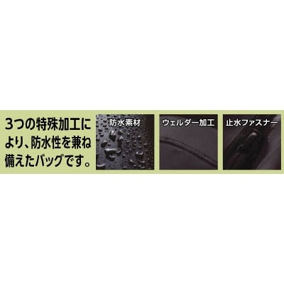 ■トラスコ中山(TRUSCO)　防水ターポリンデイパック　ブラック　TDYB-BK TDYB-BK
