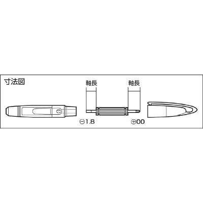 ■トラスコ中山(TRUSCO)　差替え精密ドライバー　＋００　－１．８　TSSD-2 TSSD-2