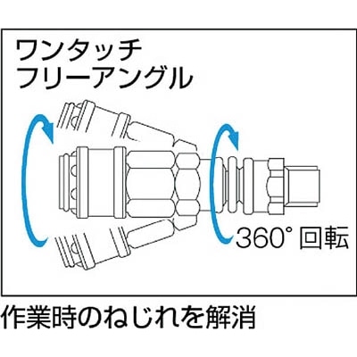 ■トラスコ中山(TRUSCO)　ウレタンブレードチューブ　６．５Ｘ１０　１０ｍ　フリーアングルＪ付　TOP-6.5-10F TOP-6.5-10F