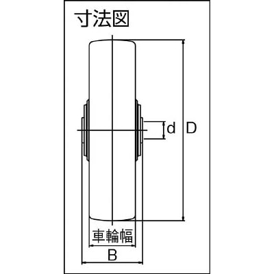 ■トラスコ中山(TRUSCO)　ＴＹＳシリーズ　車輪のみ　ウレタン　１００Φ　TYSUW-100 TYSUW-100