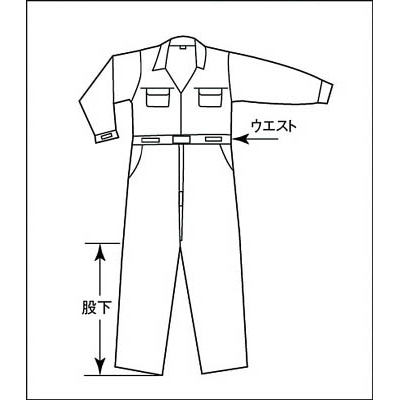 ■トラスコ中山(TRUSCO)　つなぎ作業服　ＬＬサイズ　TTB-LL TTB-LL