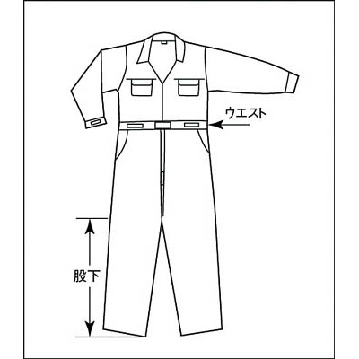 ■トラスコ中山(TRUSCO)　つなぎ作業服　ＸＬサイズ　TTB-XL TTB-XL