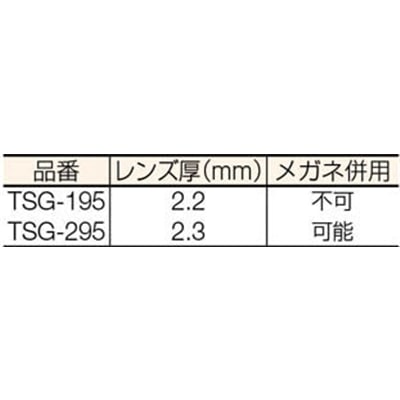 ■トラスコ中山(TRUSCO)　一眼型保護メガネ　内メガネ併用型　TSG-295 TSG-295