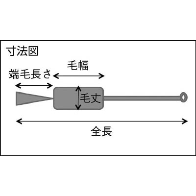 ■トラスコ中山(TRUSCO)　理化学ブラシ　注射器用　山羊毛　スチール柄１０ｃｃ用　TBSS10J TBSS10J