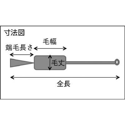 ■トラスコ中山(TRUSCO)　理化学ブラシ　注射器用　ナイロン毛　ステンレス柄１０ｃｃ用　TBSS10N TBSS10N