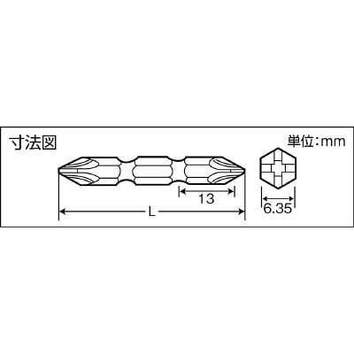 ■トラスコ中山(TRUSCO)　ネジに喰いつくビット２本組　＋２Ｘ１１０ｍｍ　ＭＧ付　TKB2110 TKB2110