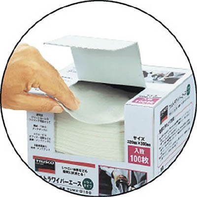 ■トラスコ中山(TRUSCO)　ウルトラワイパーエース　ドライタイプ　１００枚入　TUWA-D100 TUWA-D100