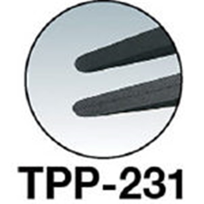 ■トラスコ中山(TRUSCO)　プラスチック製ピンセット　１２０ｍｍ　先丸型  TPP-231 TPP-231