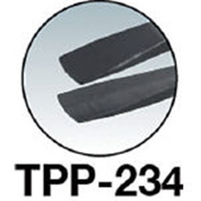 ■トラスコ中山(TRUSCO)　プラスチック製ピンセット　１２０ｍｍ　先丸平型  TPP-234 TPP-234