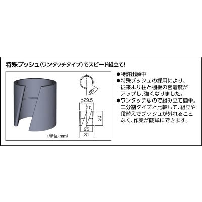 ■トラスコ中山(TRUSCO)　フェニックスワゴン　６００Ｘ４００　３段　Φ７５ゴム車輪　Ｗ色　PEW-963-G75-W PEW-963-G75-W