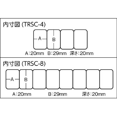 ■トラスコ中山(TRUSCO)　セパレートケース　４連　TRSC-4 TRSC-4