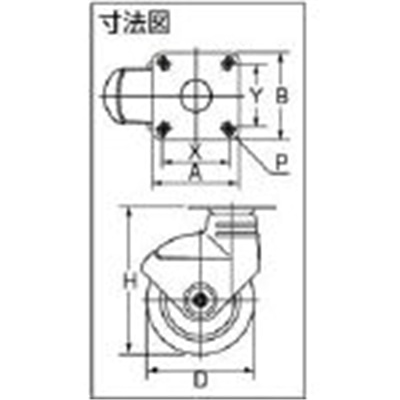 ■トラスコ中山(TRUSCO)　省音キャスター　自在　Φ１３０  TYPJ-130 TYPJ-130