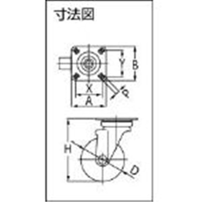 ■トラスコ中山(TRUSCO)　ナイロンホイールウレタンキャスター　自在　Φ１００  TYGUJ-100 TYGUJ-100