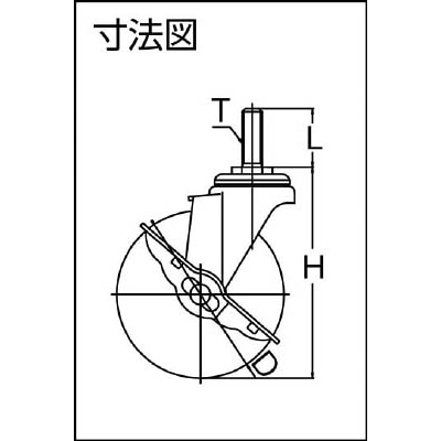 ■トラスコ中山(TRUSCO)　ねじ込み導電性ゴムキャスター　ステン金具　自在Ｓ付　Φ１００  TYSST-100RHES TYSST-100RHES