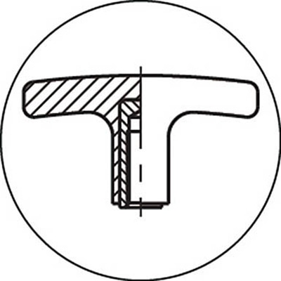 ■ベンリック　角型Ｔハンドル（メネジ）６７　Ｍ８　TH67N TH67N