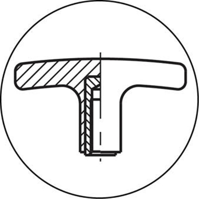 ■ベンリック　角型Ｔハンドル（メネジ）６７　Ｍ８　TH67N TH67N