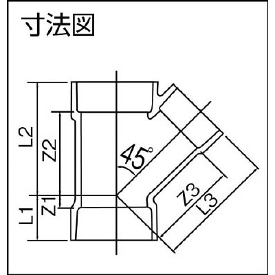 クボタシーアイ　ＶＵ継手　４５°Ｙチーズ　５０　VU45Y50 VU45Y50
