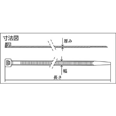 ■ＳａｐｉＳｅｌｃｏ　セルフィット　耐候性ケーブルタイ　２．５ｍｍ×２００ｍｍ　SEL.UVV2.205R SEL.UVV2.205R
