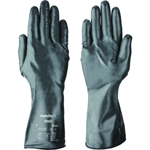 ■アンセル　耐薬品手袋　アルファテック　３８－６１２　Ｍサイズ 386128