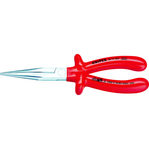 ■ＫＮＩＰＥＸ　絶縁１０００Ｖ先長ラジオペンチ　２００ｍｍ 2617200