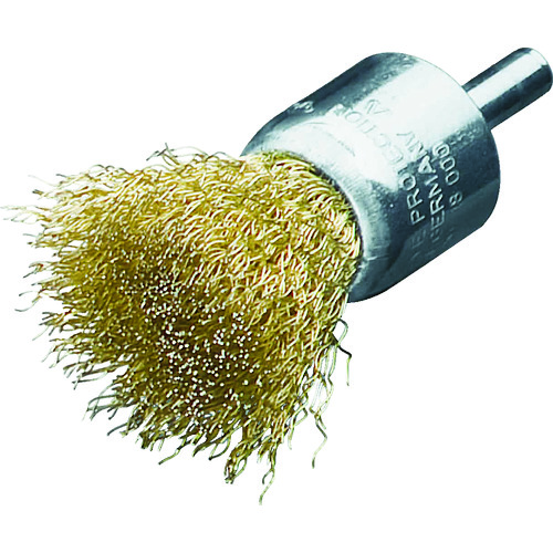 ■ＬＥＳＳＭＡＮＮ　軸付エンド型ブラシ　高張度真鍮波線０．２５　Φ１７ 452751