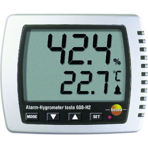 ■テストー　卓上式温湿度計（ＬＥＤアラーム付） TESTO608H2