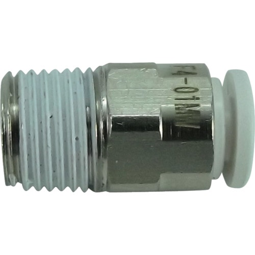 ■チヨダ　ファイブメイルコネクタ　Ｗ（白）４ｍｍ・Ｒ１／８　F4-01MW