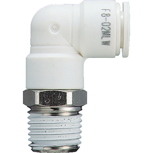■チヨダ　ファイブメイルエルボ　Ｗ（白）８ｍｍ・Ｒ１／４　F8-02MLW F8-02MLW