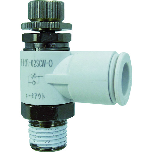 ■チヨダ　ファイブスピードコントローラα白メーターアウト１０ｍｍ・Ｒ１／４ F10R02SCWO